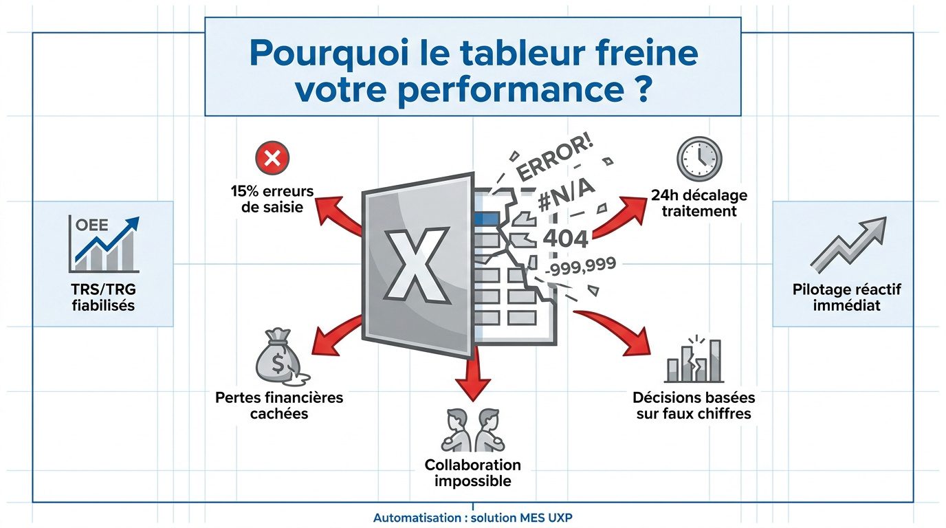 Impact négatif du tableur sur le suivi de production industrielle